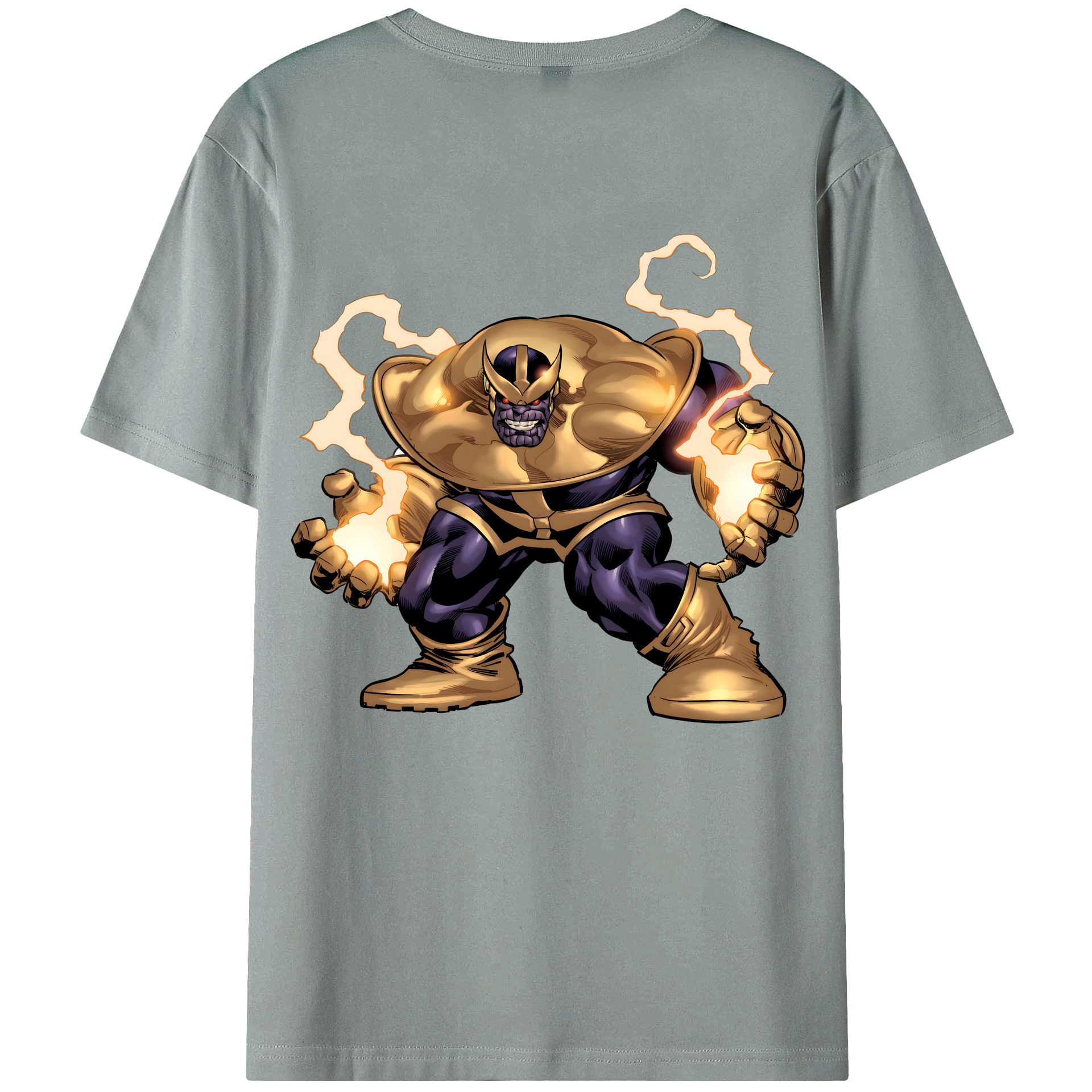 （画像用） アベンジャーズ The Avengers 綿100％ メンズ半袖Tシャツ（バックプリント） 通気性